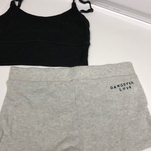 Spiritual Gangster bra top and shorts szM
